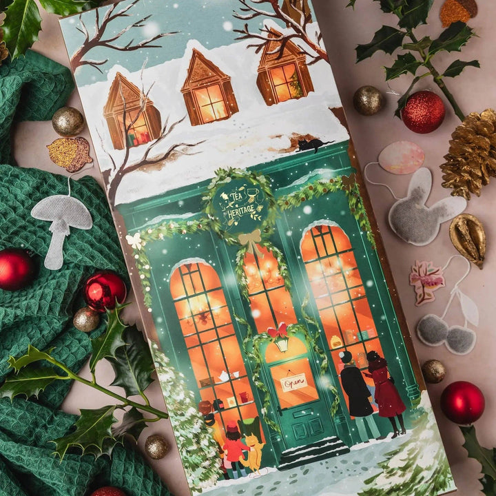 Økologisk te-adventskalender – My Little Chalet | 24 håndsydde teposer