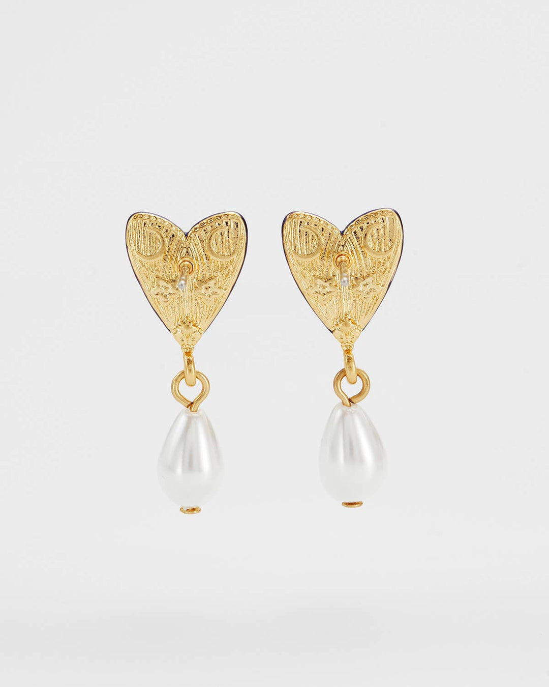 Jasmine Moon Butterfly – øredobber med perledråpe