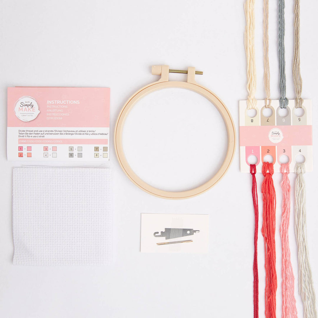 Broderisett – Korssting Hjerter i glass