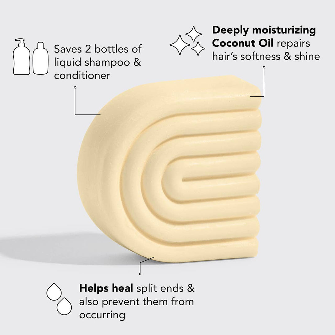 Coconut Oil Balsam Bar for tørt og skadet hår