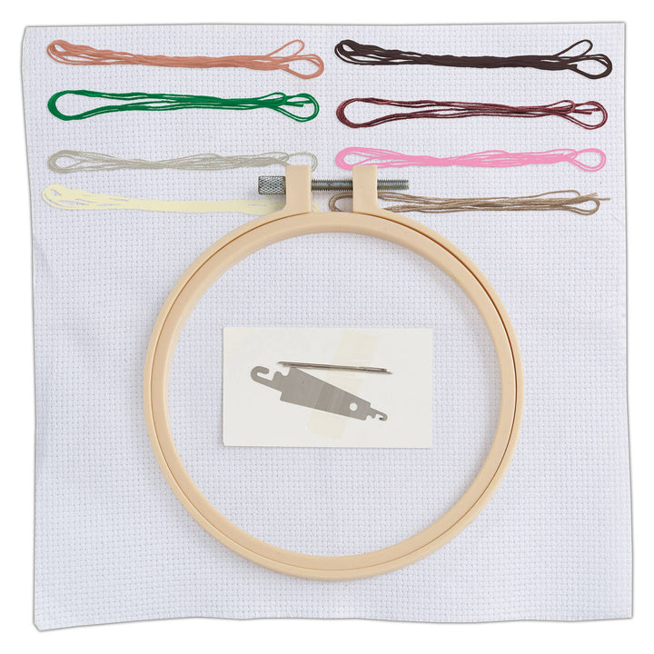 Broderisett - Korssting med pinnsvindesign