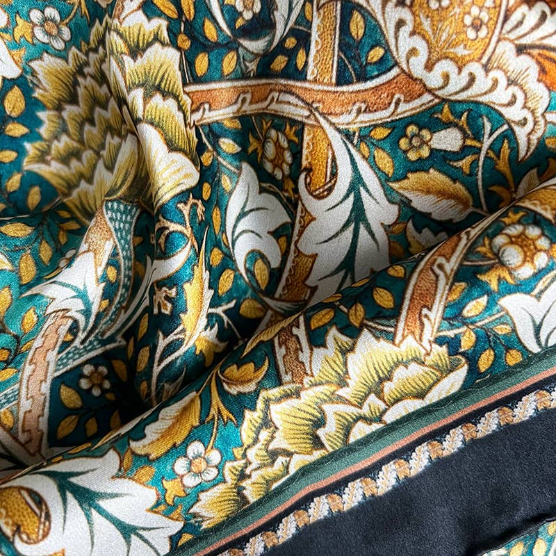 Silkesjal William Morris – Windrush Green | 90 × 90 cm