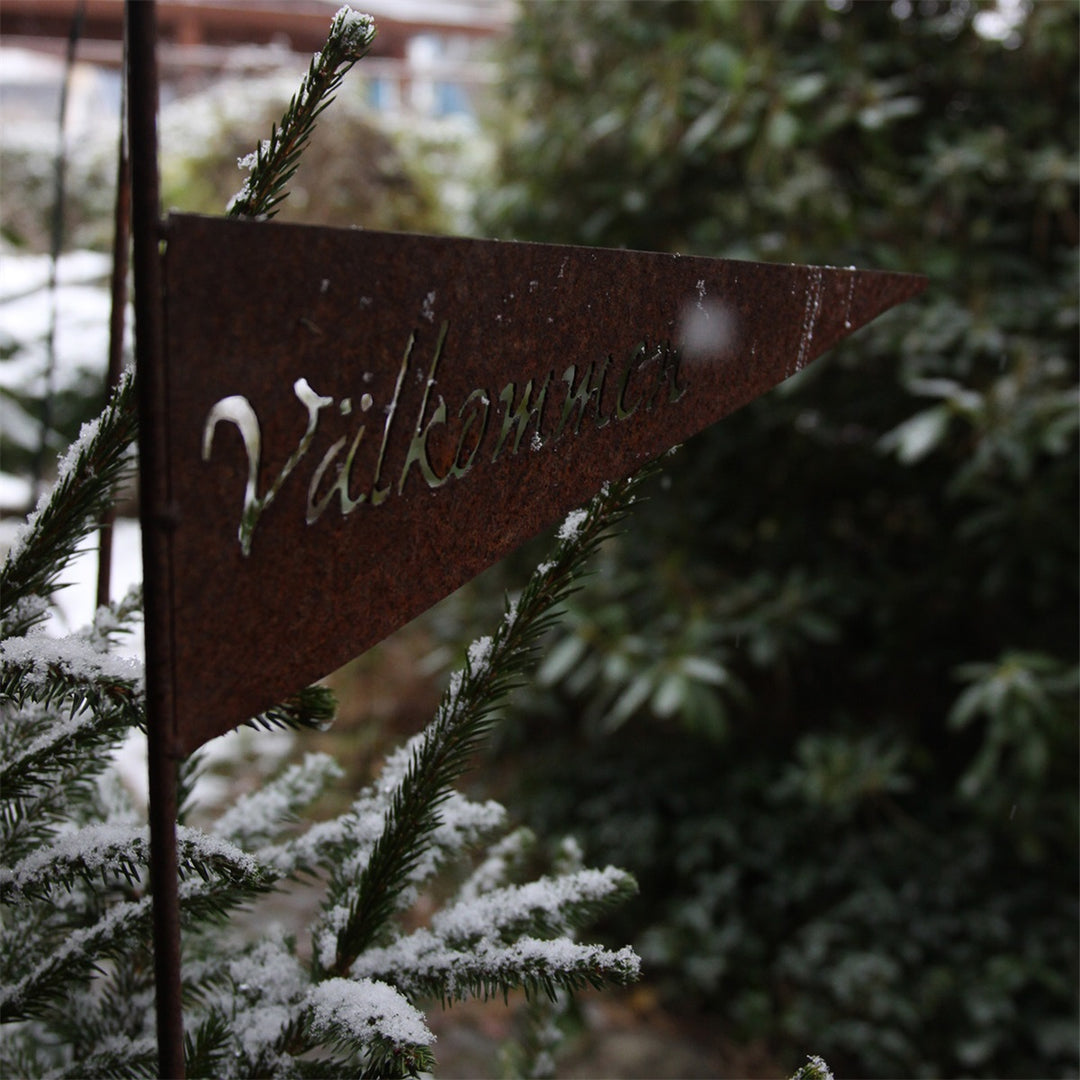 Rustfarget vimpel i metall