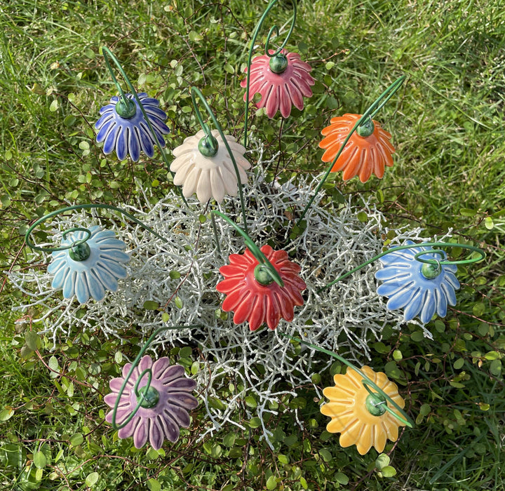 Ceramic Flower Fairytale Flower, Plant stake