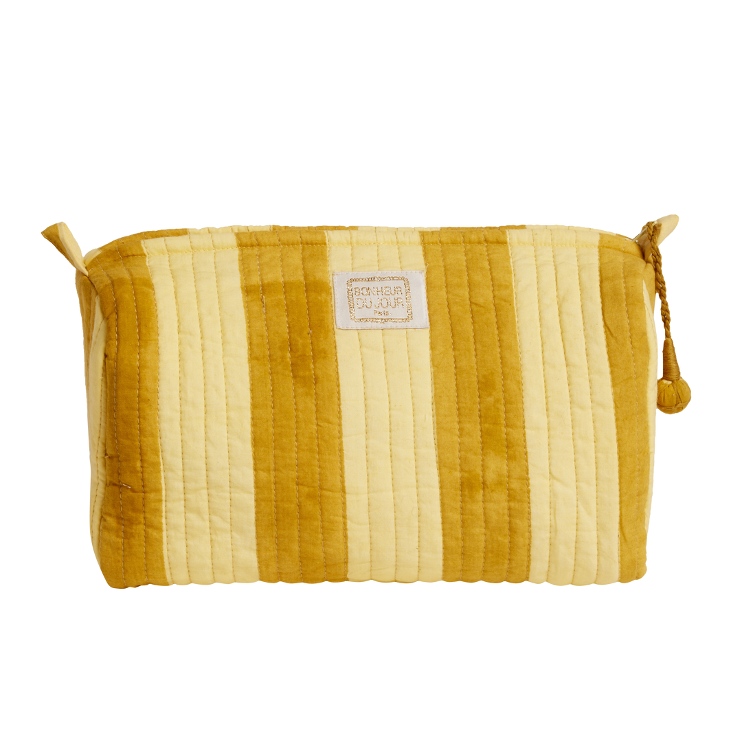 Håndlaget toalettmappe - Kiwi Stripes