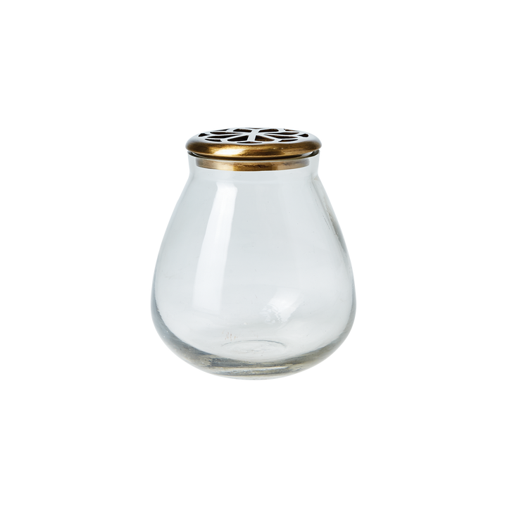 Glassvase med messing