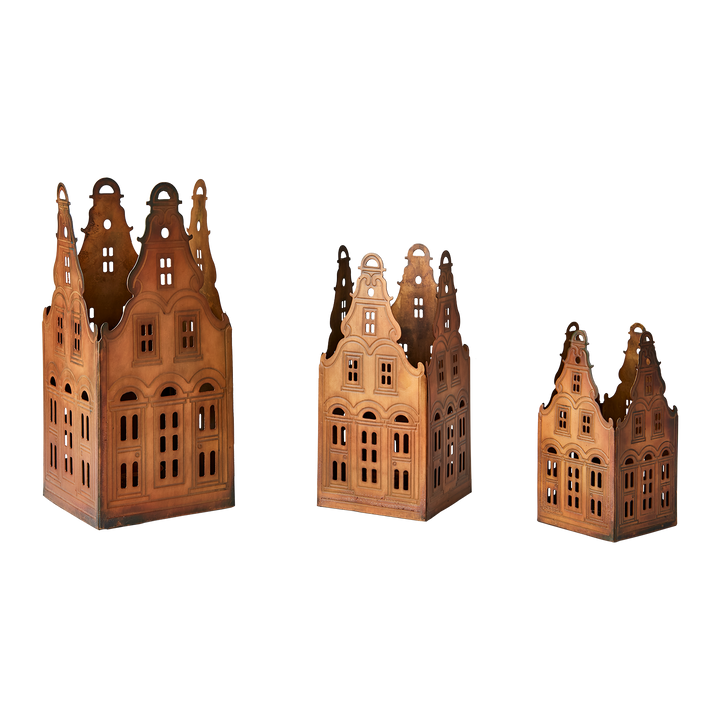 Lykt Hus Design 2 – messingfarget