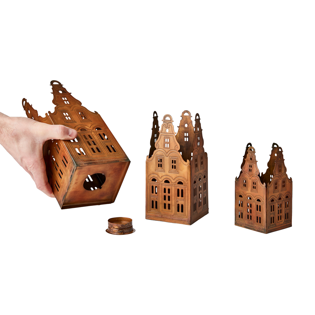 Lykt Hus Design 2 – messingfarget