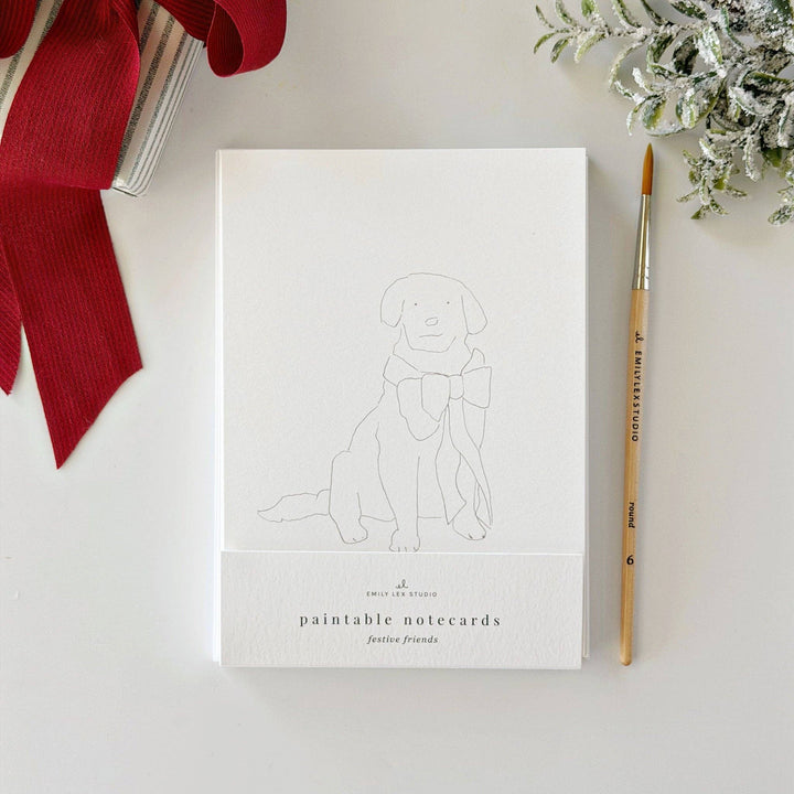 Akvarell malekort - Festive Friends