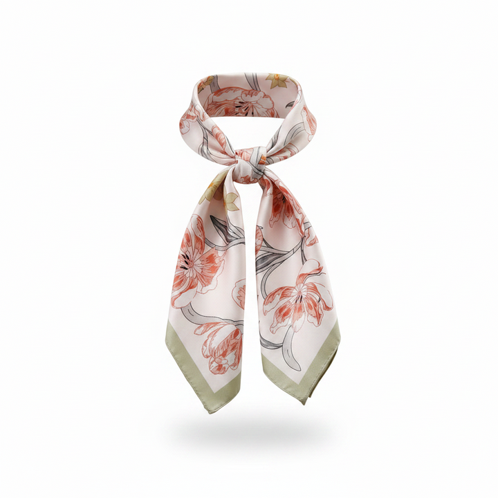 Skjerf - Sweet blossom - 70*70 cm