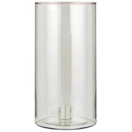 Høy lysestake i munnblåst glass