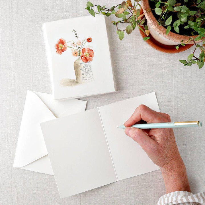 Kort 8 stk – Blomsterbukett i vase - Designet av Emily Lex