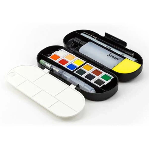 Akvarellsett med 12 farger