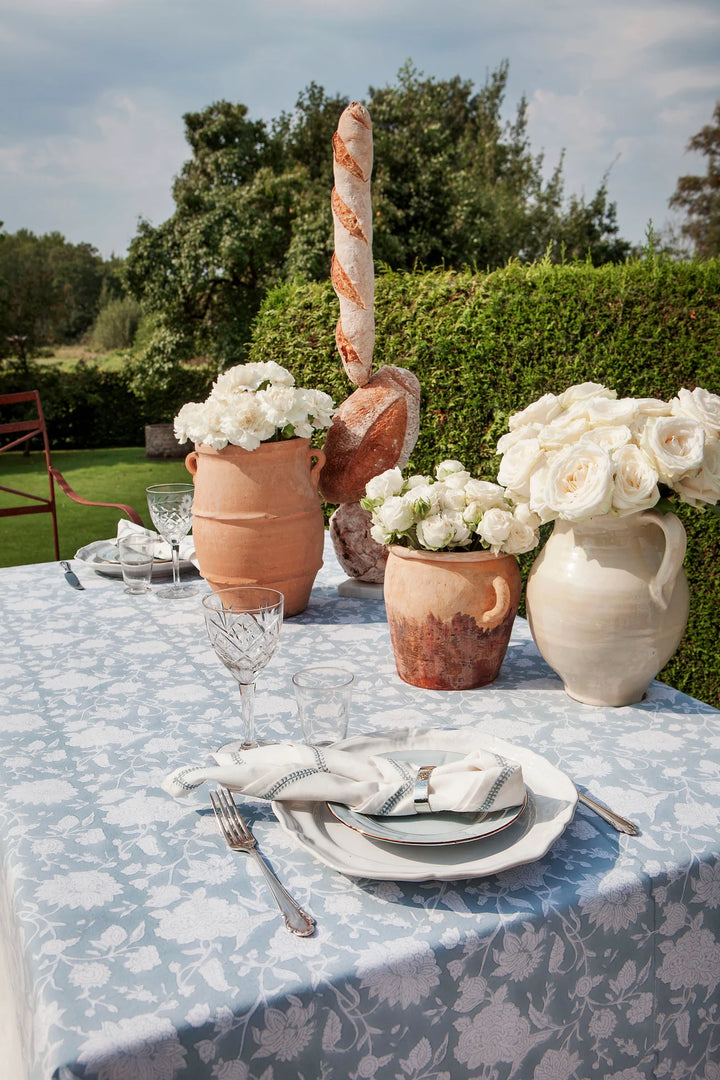 Rund duk Indian – Dusty Blue 160 cm