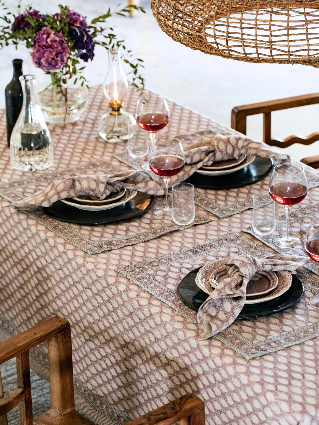 Duk - Cypress print in Rose 150*230