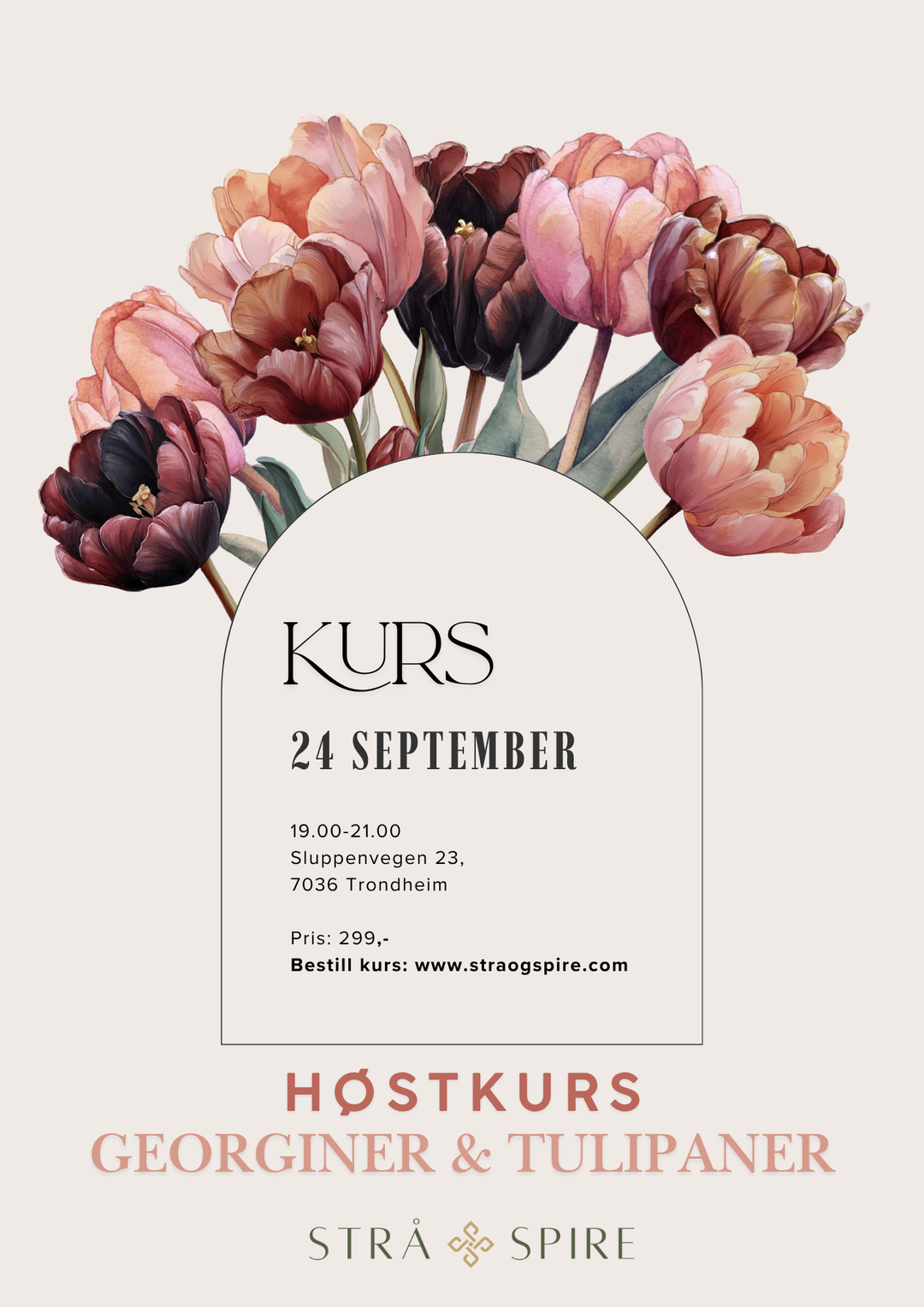 Høstkurs – georginer & tulipaner