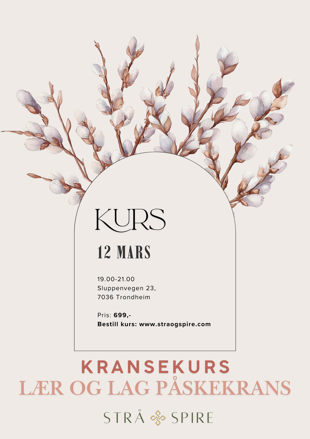 Kransekurs 12. Mars – Lær å lage påskekrans