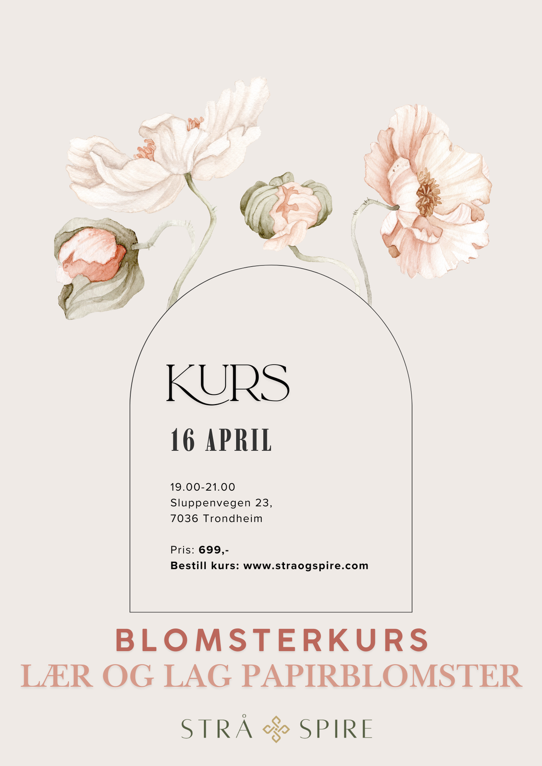 Blomsterkurs 12. Mars – Lær å lage papirblomster