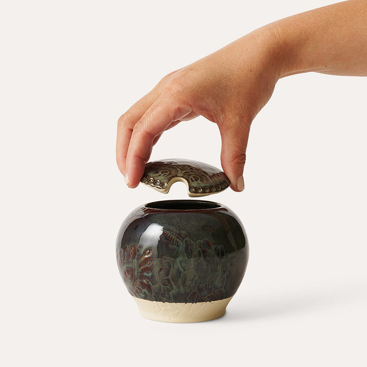 Sthål Sukkerbolle med lokk – Fig