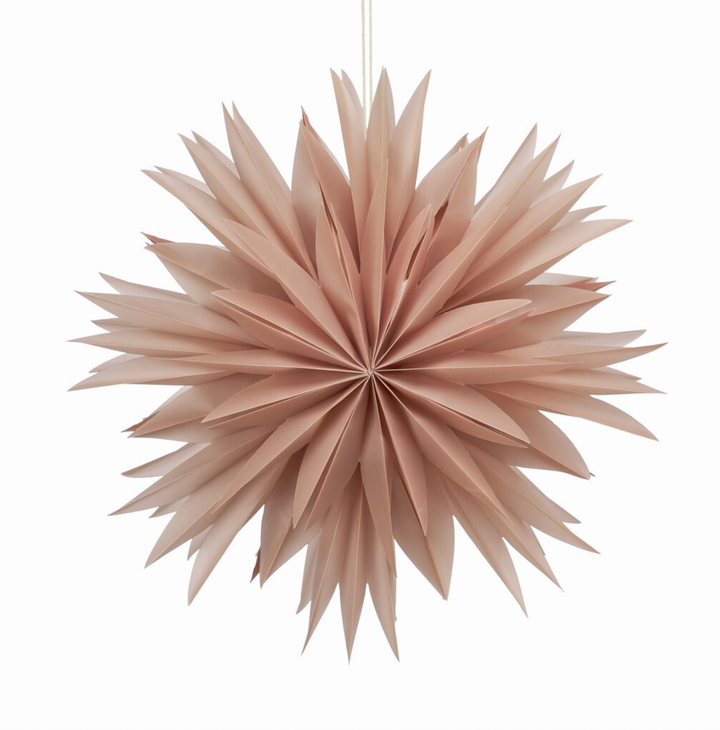 Palisia papirstjerne – D. Rose, 40 × 40 cm
