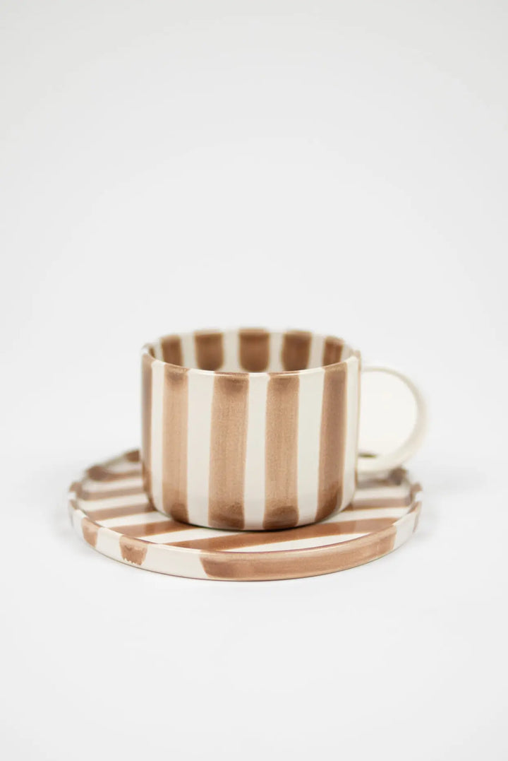 Monica kopp med fat – Beige