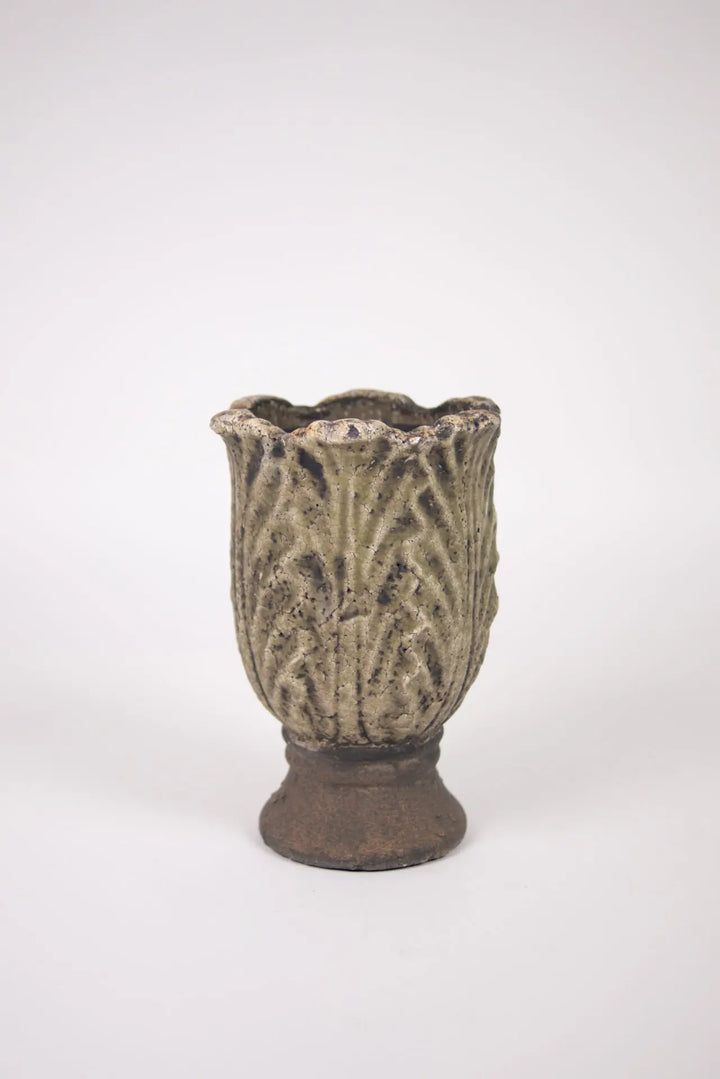 Celeste krukke på fot – 30,5 cm