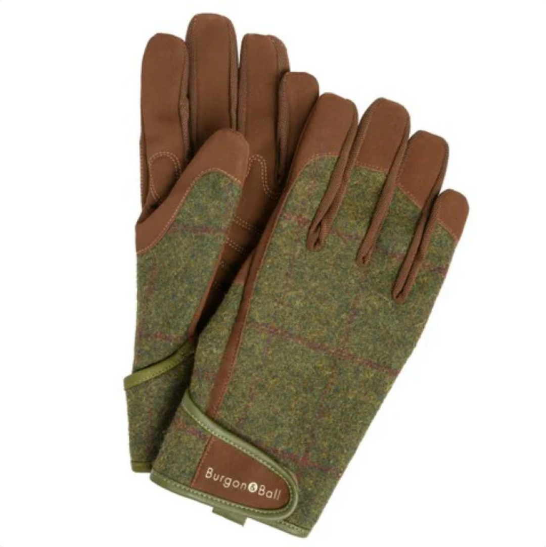 Hagehansker Herre Grønn Tweed – L/XL
