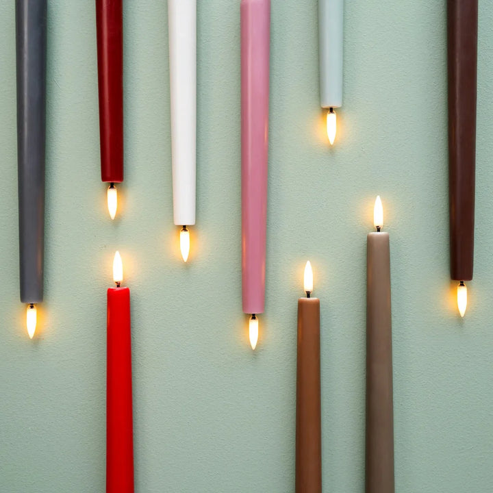 Uyuni LED kronelys – Carmine Red