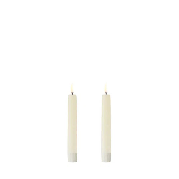 Uyuni LED Kronelys – Ivory, 2-pakning
