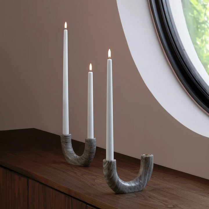 Uyuni LED Kronelys – Nordic White, 2-pakning