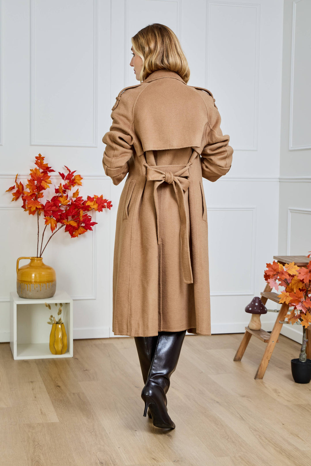 Ekslusiv ulltrench - Lys Beige