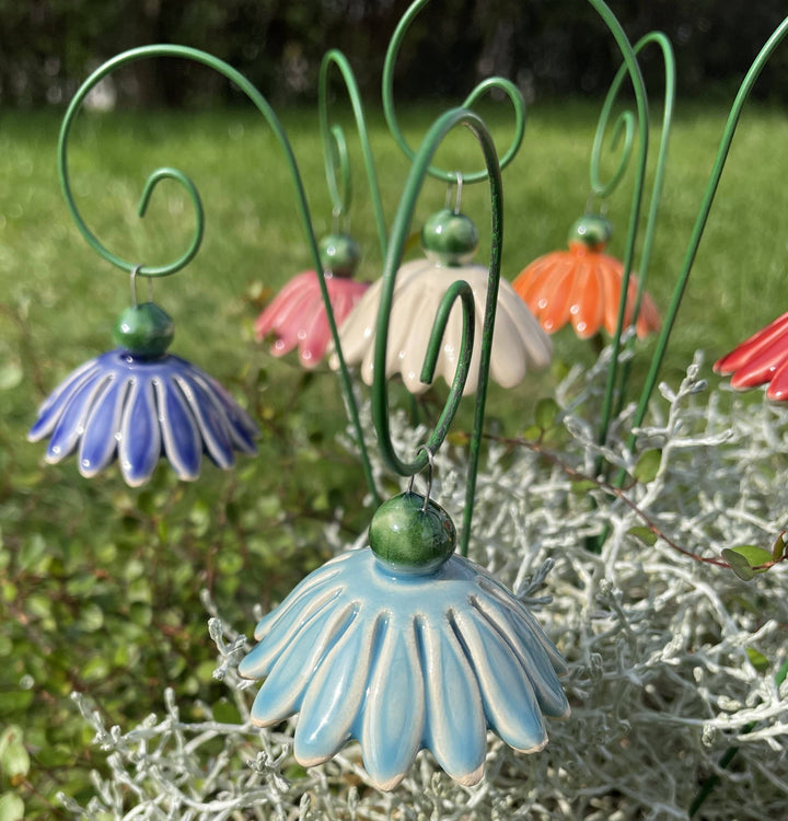 Ceramic Flower Fairytale Flower, Plant stake