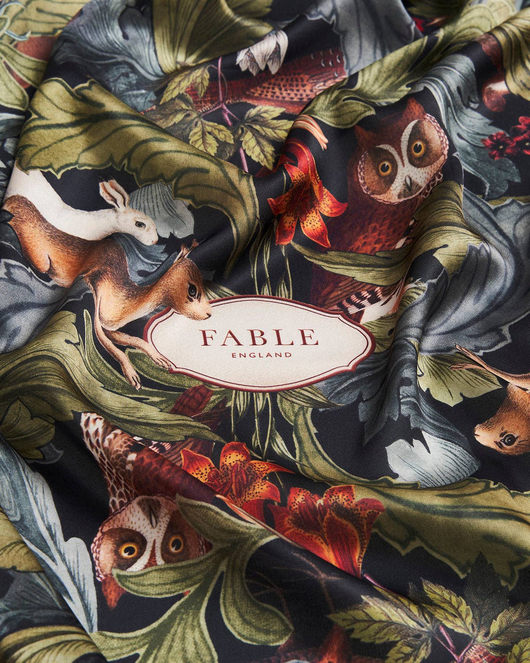 Fable Skjerf - Green Woodland Solstice - 90*90 cm