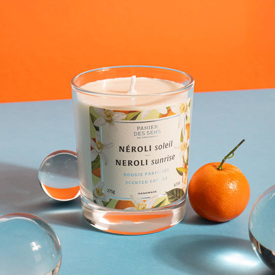 Duftlys Néroli Soleil 275 g – Håndlaget i Provence