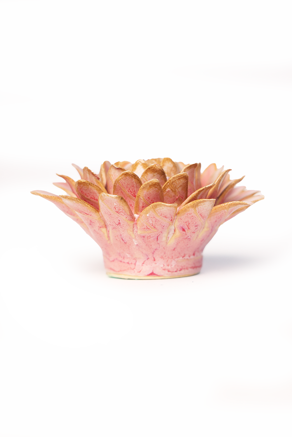 Keramisk blomst - Rose Quartz Pink Strawflower