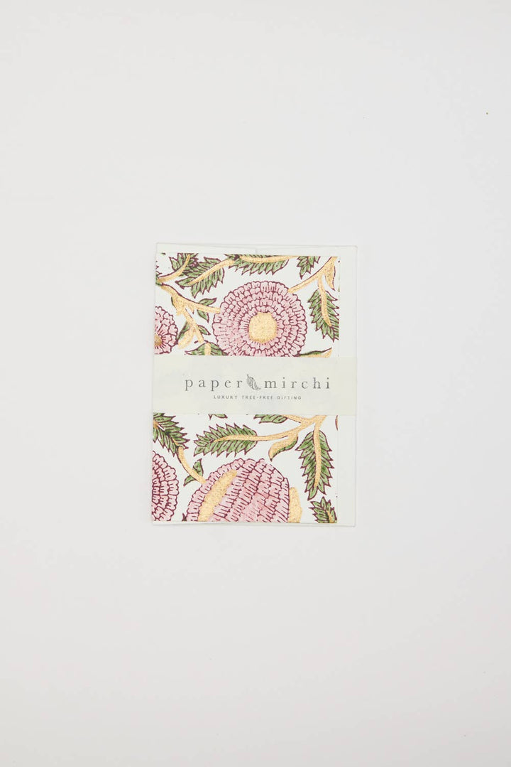 Håndtrykt gratulasjonskort – Marigold Glitz Blush