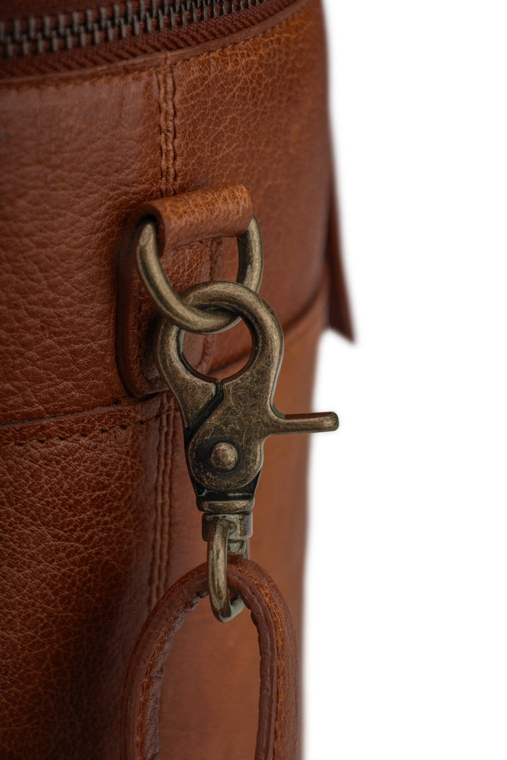 Håndlaget prosjektveske i skinn – Saturn