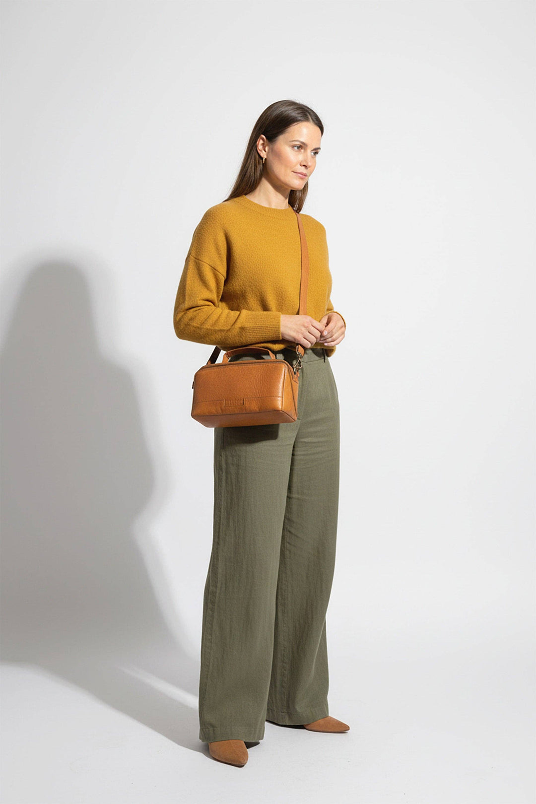 Cleo – eksklusiv crossbody-veske i ekte skinn