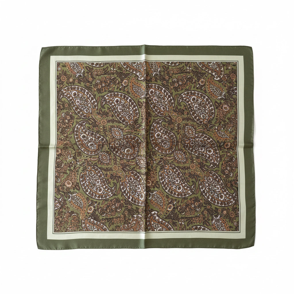 Skjerf - Olive green 70*70 cm