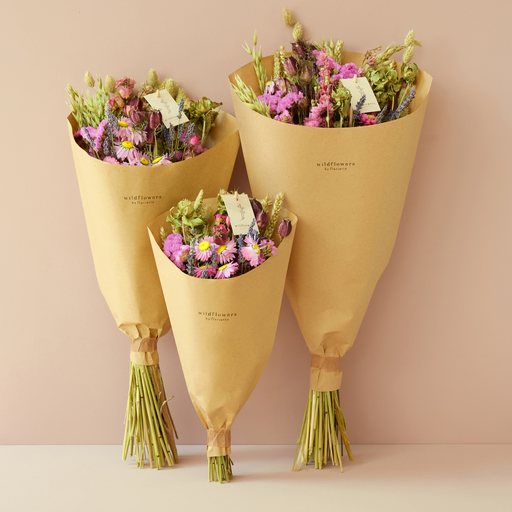 Tørket blomsterbukett – Field Bouquet Pink (Large)
