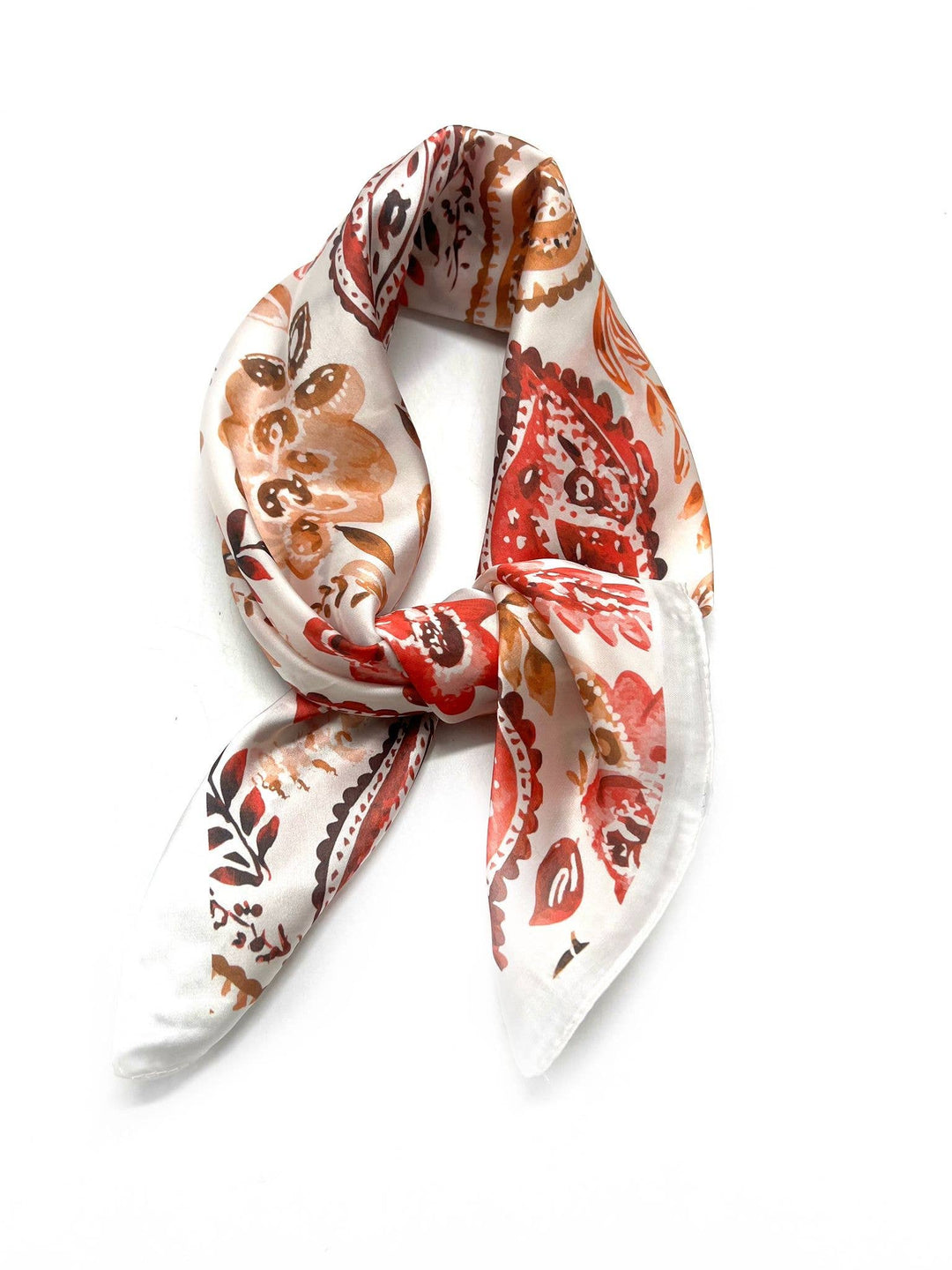 Skjerf - Teracotta Coral - 70*70 cm