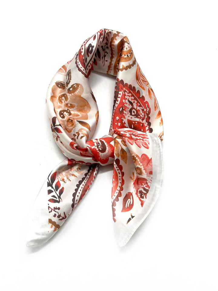 Skjerf - Teracotta Coral - 70*70 cm