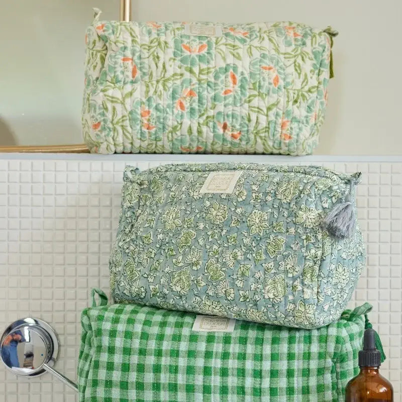 Stor toalettmappe - Arushi Blue Green