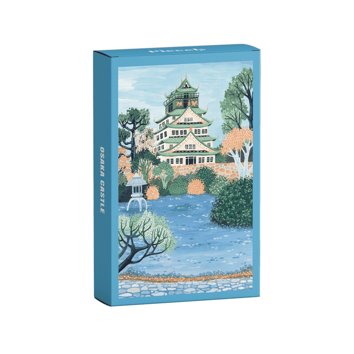 Minipuslespill Osaka Castle – Illustrert av Ellen Gözel-Niehoff (99 brikker)