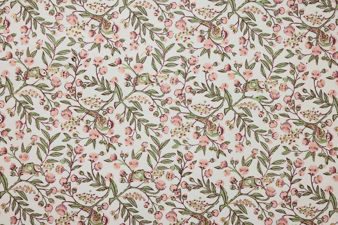 Håndtrykket gavepapir – Songbird Blush