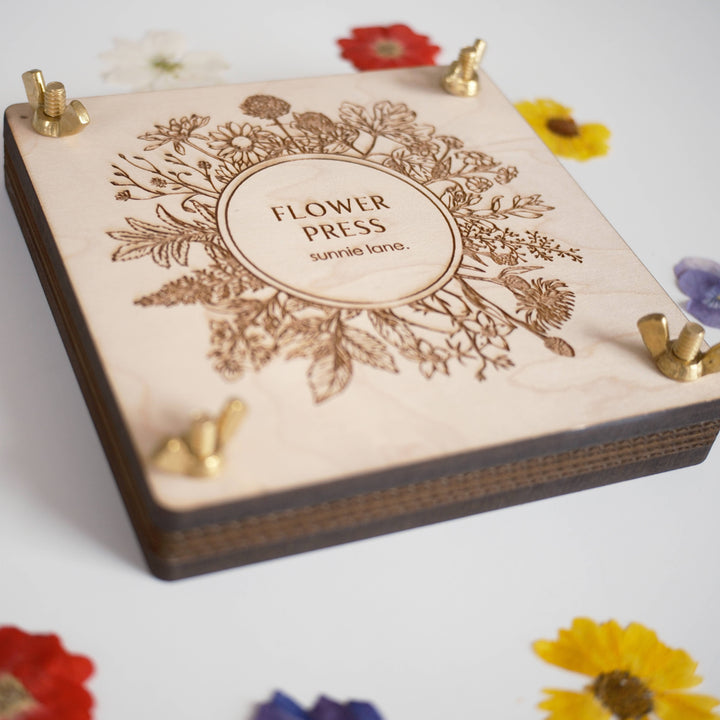 Blomsterpresse i tre