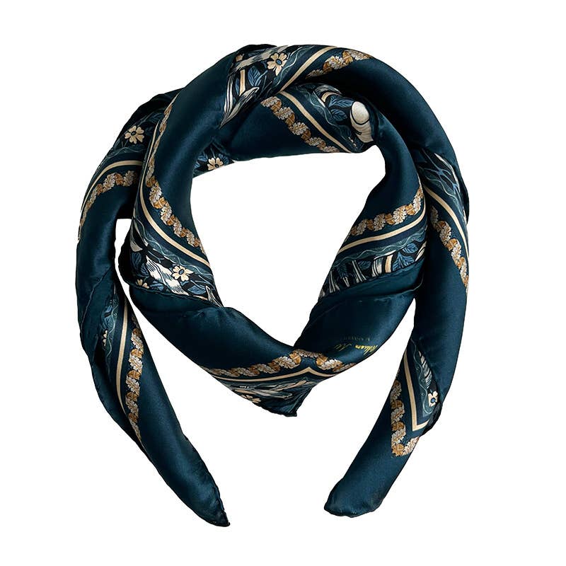 Silkeskjerf - Morris Pimpernell Blue - 90 x 90 cm