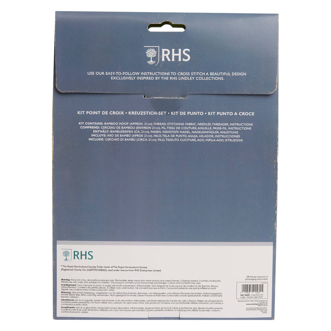 Broderisett fra RHS - Garden Tiger Moth