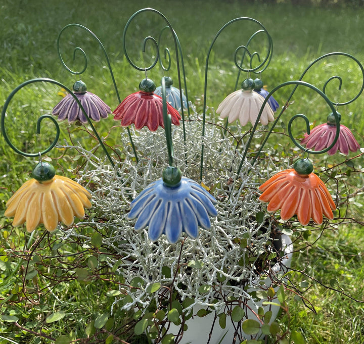 Ceramic Flower Fairytale Flower, Plant stake