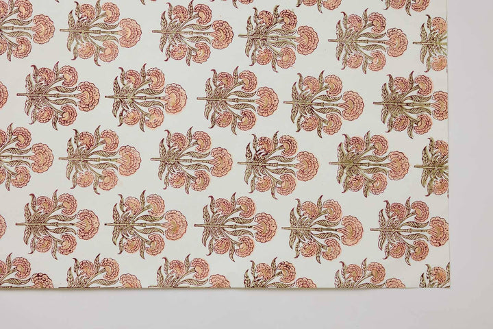 Håndtrykket gavepapir – Aurora Terracotta